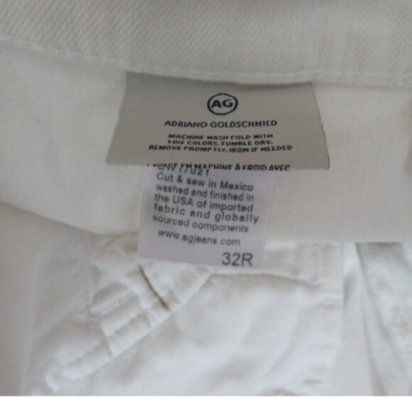 AG Adriano Goldschmied Size 32 The Lana Wide Leg Trouser Pants White High Rise - Picture 9 of 9